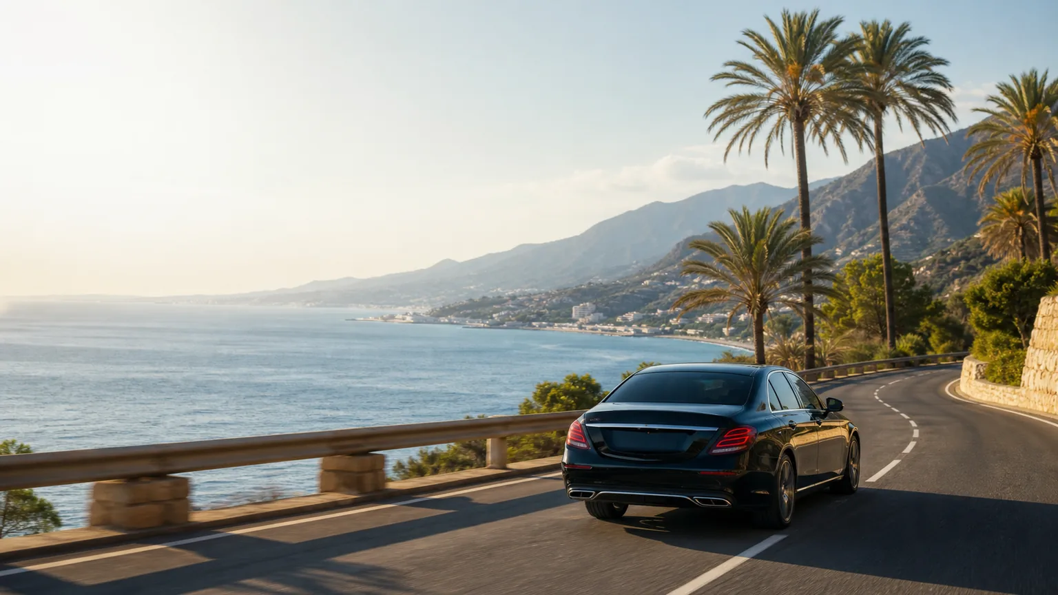 Private transfer route across the Costa del Sol