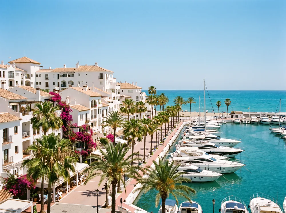 Private transfer route from Malaga Airport to Marbella